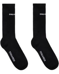 DSquared² - Calcetines De Canalé Con Logo - Lyst