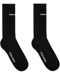 DSquared² - Gerippte Socken Mit Logo - Lyst