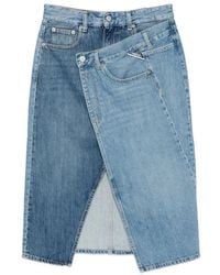 Replay - Asymmetric Wrap-Style Skirt - Lyst