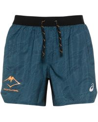 Asics - Fujitrail Shorts mit Logo-Print - Lyst