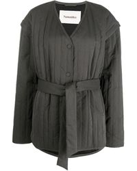 Nanushka - Quilted Detachable-Sleeve Jacket - Lyst