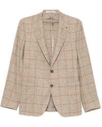 Tagliatore - Check-Pattern Notched-Lapel Jacket - Lyst