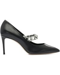 Casadei - Spitze Pumps Mit Kristallen 100Mm - Lyst