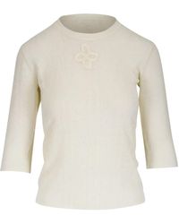 Dorothee Schumacher - T-Shirt Met Bloemenapplicatie - Lyst