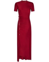 Rabanne - Gathered Jersey Maxi Dress - Lyst