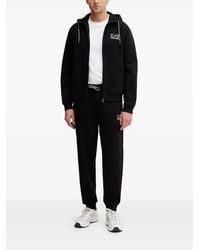 EA7 - Zip Drawstring Hoodie - Lyst