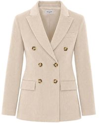 RUE DU BAC - Double-Breasted Corduroy Blazer - Lyst