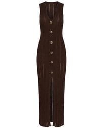 Moeva - Biot Ribbed-Knit Midi Dress - Lyst