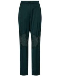 Liu Jo - Satin Trousers With Lace Details - Lyst
