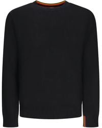 Paul Smith - Rundhals-Pullover mit gestreiften Bündchen - Lyst