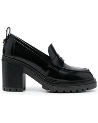 Sergio Rossi - Joan 55Mm Penny-Slot Leather Loafers - Lyst