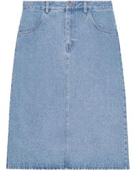 OperaSPORT - Jupe En Jean À Coupe Mi-Longue - Lyst