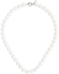 Ernest W. Baker - Collana di perle con placca logo - Lyst