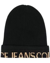 Versace - Ribbed-knit Wool-blend Beanie - Lyst