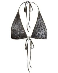 DIESEL - Corinne-Utlt Printed Triangle Bikini Top - Lyst