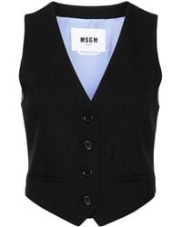 MSGM - Button-Up Tailored Waistcoat - Lyst