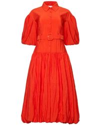 Cinq À Sept - Daliah Belted Balloon-Sleeve Midi Dress - Lyst