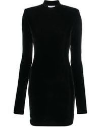 Philipp Plein - Logo-Plaque Velvet Minidress - Lyst