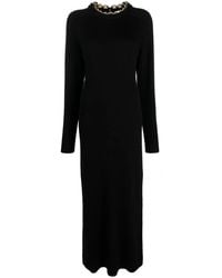 Rabanne - Knitted Long-Sleeve Long Dress - Lyst