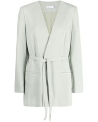 Calvin Klein - Twill Collarless Single-Breasted Blazer - Lyst