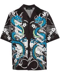 Amiri - Dragon Cotton Bowling Shirt - Lyst