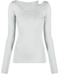 Low Classic - Curve Hole long-sleeve T-shirt - Lyst