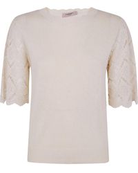 Twinset - Blouse Met Kanten Mouwen - Lyst