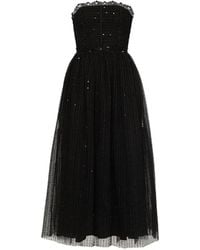 Nissa - Lace-Trim Tulle Dress - Lyst