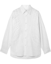 SAGE NATION - Fossil Ruched-Panel Shirt - Lyst