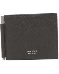 Tom Ford - Portemonnaie Mit Geldscheinklammer Aus Strukturiertem Leder - Lyst