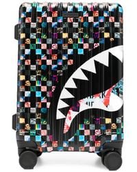 Sprayground - Valise Cabine À Carreaux Et Imprimé Requin Signature - Lyst