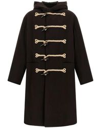 Yohji Yamamoto - Flannel Toggle-Fastening Duffle Coat - Lyst