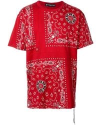 MASTERMIND WORLD - Crew Neck Bandana Print T-Shirt - Lyst