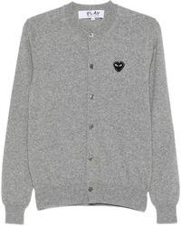 COMME DES GARÇONS PLAY - U Round-Neck Cardigan Blk Rhineston - Lyst