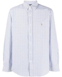 Polo Ralph Lauren - Grid-Pattern Logo-Embroidered Cotton Shirt - Lyst