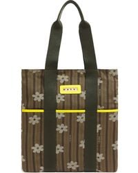 Marni - Floral Striped Tote Bag - Lyst