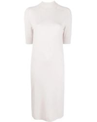 Calvin Klein - Abito Midi A Coste - Lyst