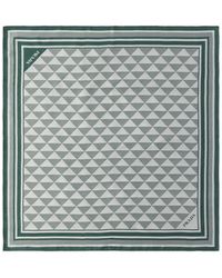 Prada - Symbole-Pattern Silk Scarf - Lyst