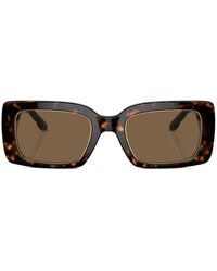 Tory Burch - Tortoiseshell-effect Rectangle-frame Sunglasses - Lyst