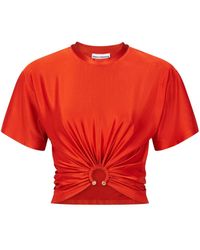 Rabanne - Gathered-detail Short-sleeve T-shirt - Lyst