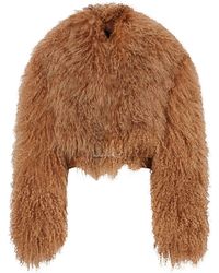 Burberry Shearling Biker Jacket - Brown