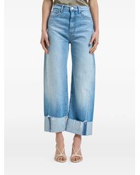 Mother - Turn-Up Cuff Jeans - Lyst