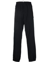 Moncler - Logo-Print Straight-Leg Trousers - Lyst
