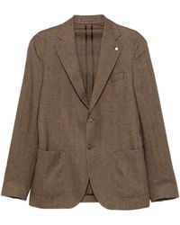 L.B.M. 1911 - Herringbone-Pattern Single-Breasted Blazer - Lyst