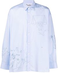 Etudes Studio - Doodle-print Button-up Shirt - Lyst