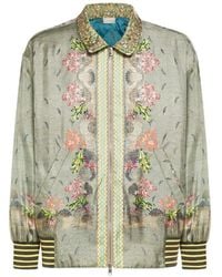 Pierre Louis Mascia - Floral-Pattern Bomber Jacket - Lyst