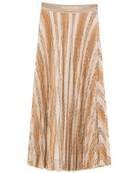 Missoni - Zigzag-Knit Pleated Midi Skirt - Lyst