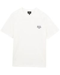 A.P.C. - Logo-Print Crew-Neck T-Shirt - Lyst