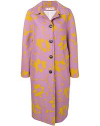 Marni Jas Met Enkele Rij Knopen En Geometrische Print - Roze