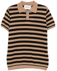 Amaranto - Striped Short-Sleeve Polo Shirt - Lyst